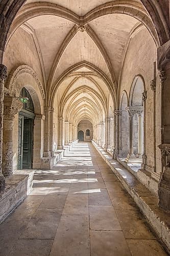 France, Provence, Arles. Saint Trophime Cloister completed in the 13th century Art Print